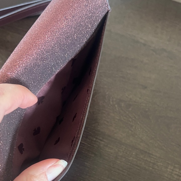 Kate Spade Glimmer Glitter Medium Flap Phone Wristlet - Picture 2 of 5